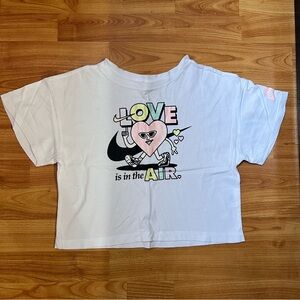 Nike Girl White and Pink Short Sleeve Tee